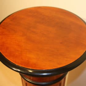 Rotating Pedestal, Neoclassical Style, Beech Wood, Ebonized, Germany circa 1920