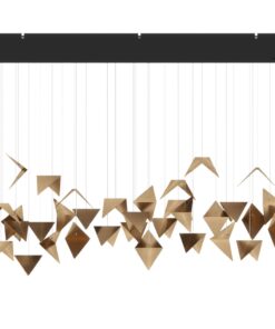 Viline 2 chandelier - Gold Straight View - Styylish