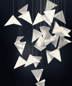 Portal Chandelier - White with Dark Background - Styylish