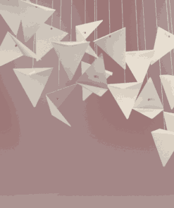 Viline Chandelier - White with Pink Background - Styylish