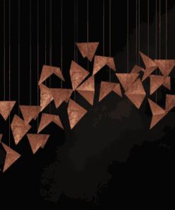 Viline Chandelier - Brass Features with Dark Background - Styylish