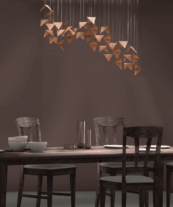 Viline Chandelier - Brass Features above Table - Styylish