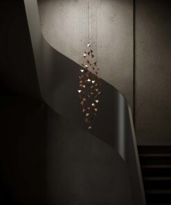 Hive 2 Steel Chandelier - In Staircase - Styylish