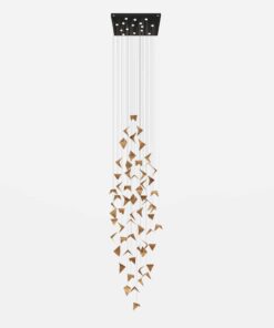 Hive 2 Steel Chandelier - Hanging in a White Background - Styylish