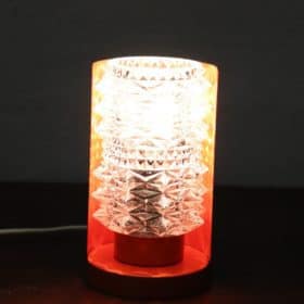 Italian Design Murano Glass and Orange Metal Table Lamp by Barovier, 1950s