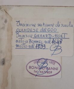 Antique Engraving by Gerard Hoet - Signature on Back - Styylish