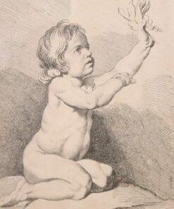 Antique Engraving by Edmé Bouchardon - Left Figure Detail - Styylish