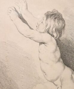 Antique Engraving by Edmé Bouchardon - Right Figure Detail - Styylish