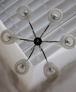 Metal and Brass Chandelier - Full from Below - Styylish