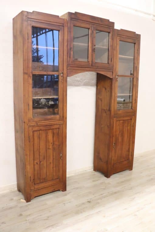 Fir Wood Arched Bookcase - Side Profile - Styylish