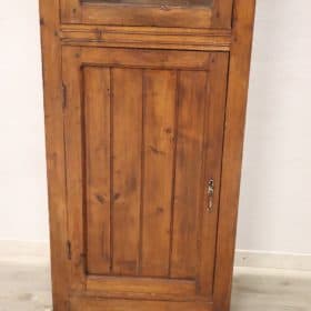 Early 20th Century Italian Solid Fir Wood Arched Bookcase