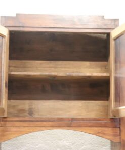 Fir Wood Arched Bookcase - Doors Open Top - Styylish