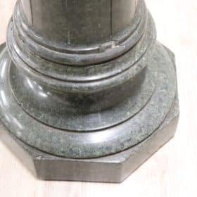 19th Century Italian Antique Column in Green Marble from the Alps