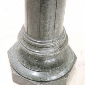 19th Century Italian Antique Column in Green Marble from the Alps