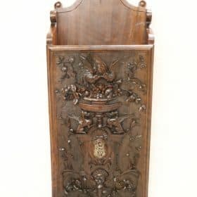 19th Century Renaissance Style Magazine Rack in Hand Carved Walnut