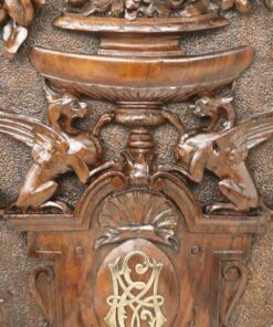 Renaissance Style Magazine Rack - Wood Carving Detail - Styylish