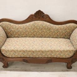 Carved Walnut Antique Settee - Full - Styylish