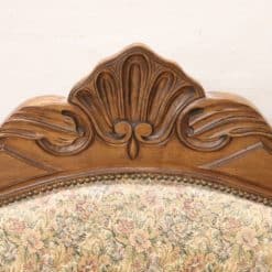 Carved Walnut Antique Settee - Wooden Frame - Styylish