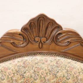 19th Century Italian Charles X Carved Walnut Antique Settee