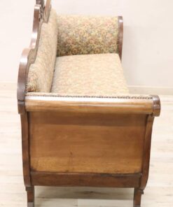 Carved Walnut Antique Settee - Side Profile - Styylish