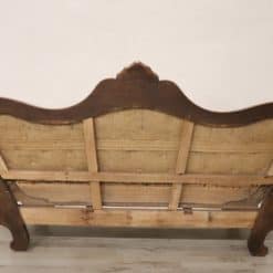 Carved Walnut Antique Settee - Back of Frame - Styylish