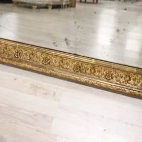 Art Nouveau Wall Mirror with Gilded Wood