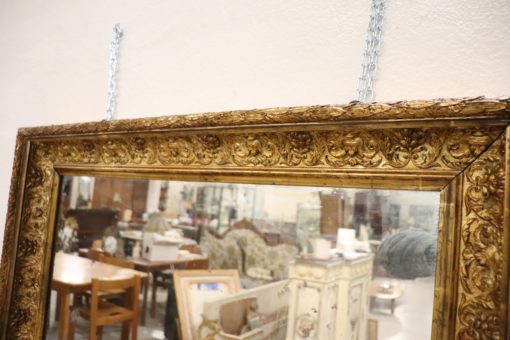 Art Nouveau Wall Mirror - Decorative Frame Top Detail - Styylish