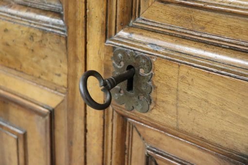 Louis XIV Solid Walnut Wardrobe - Key Detail - Styylish