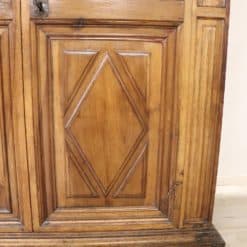 Louis XIV Solid Walnut Wardrobe - Wood Pattern Detail - Styylish