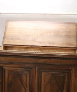 Louis XIV Solid Walnut Wardrobe - Top Compartment Fully Opened - Styylish