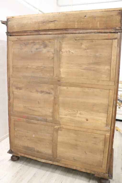 Louis XIV Solid Walnut Wardrobe - Backside - Styylish