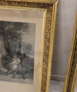 Antique Engravings by Jazet Jean Pierre Marie - Left Engraving Edge of Frame - Styylish