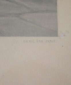 Antique Engravings by Jazet Jean Pierre Marie - Left Engraving Text Detail - Styylish