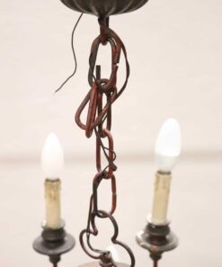 Chandelier in Wood and Iron - Chain Detail - Styylish