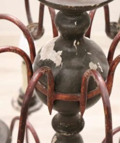 Chandelier in Wood and Iron - Center of Frame - Styylish