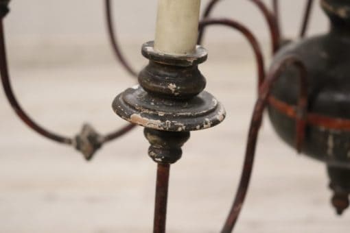 Chandelier in Wood and Iron - Iron Detail - Styylish