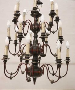 Chandelier in Wood and Iron - Full Profile - Styylish
