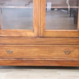 19th Century Solid Walnut Bookcase or Vitrine