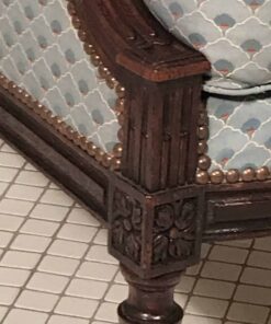 Pair of Louis XVI Style Bergères - Bottom Edge Detail - Styylish