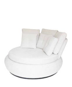Moon XL Armchair - Chair with White Fabric - Styylish