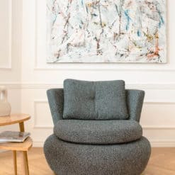 Moon Armchair - Grey Fabric - Styylish