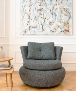 Moon Armchair - Grey Fabric - Styylish