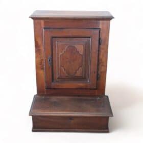 18th Century Italian Rare Inlaid Walnut Antique Kneeler