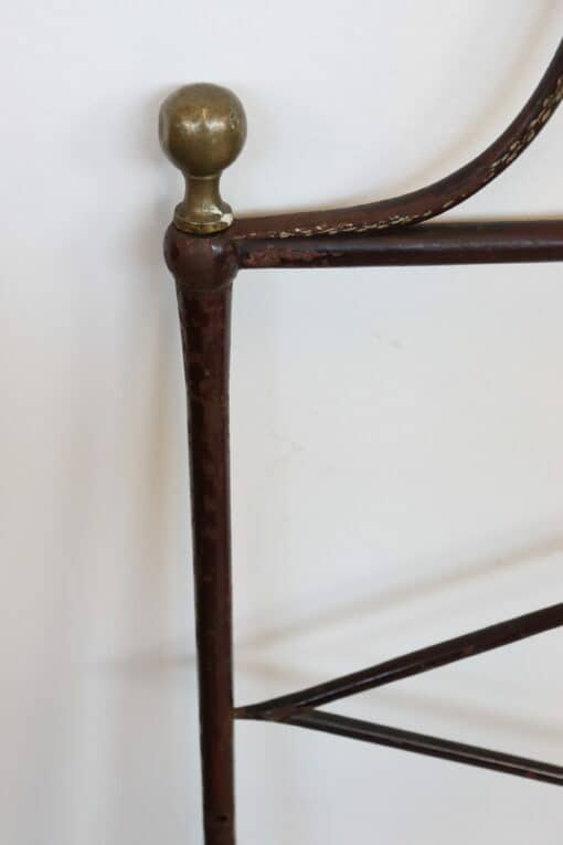 Antique Iron Bed Frame - Left Corner Detail - Styylish