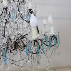 Bronze and Crystal Chandelier - Glass Droplet and Light Detail - Styylish