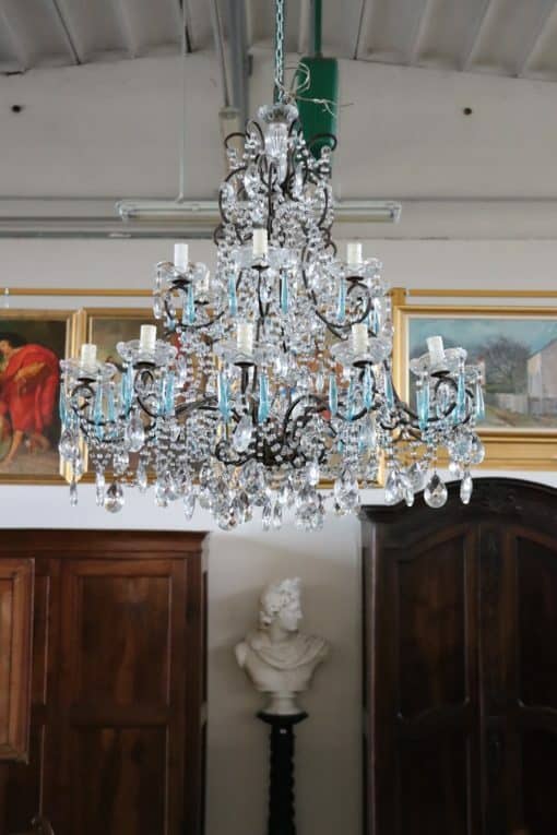 Bronze and Crystal Chandelier - Hanging in Showroom - Styylish