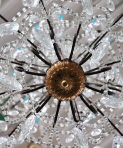 Bronze and Crystal Chandelier - Below - Styylish