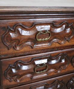 Carved Walnut Antique Commode - Drawer Detail - Styylish