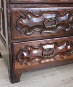 Carved Walnut Antique Commode - Bottom Detail - Styylish