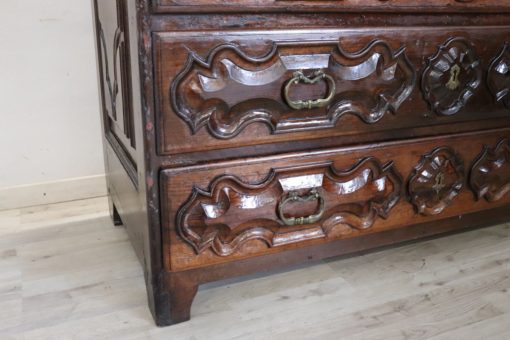 Carved Walnut Antique Commode - Bottom Detail - Styylish